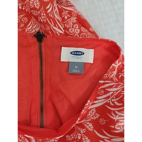 Old Navy Women's Red And White Bird Rabbit Owl Print Shift Dress Size M Woodland - Picture 6 of 9